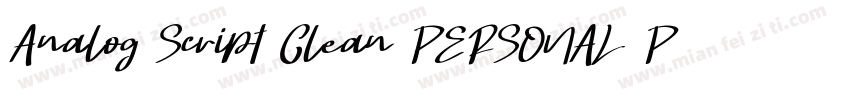Analog Script Clean PERSONAL Person字体转换